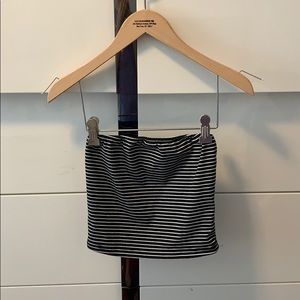 Cropped Tube Top Striped
